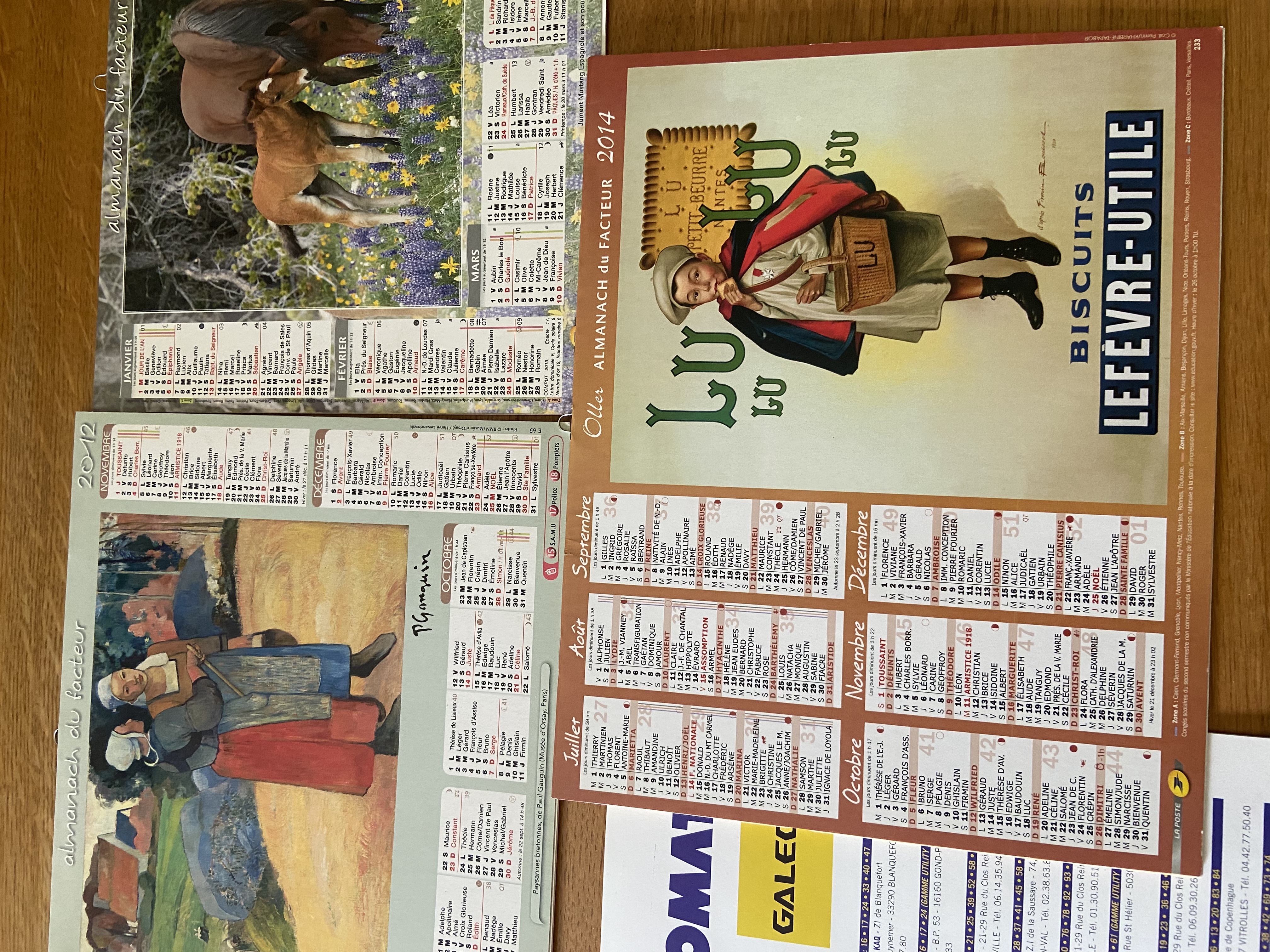 Lot de 18 calendriers almanach ann�e 1997 � 2014 27 Saussay (28)