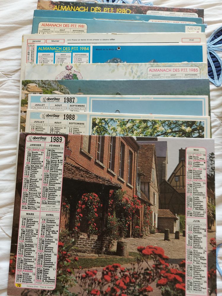 50 calendriers des postes dont 8 doubles  de 1969 � 2019 50 Ivry-la-Bataille (27)