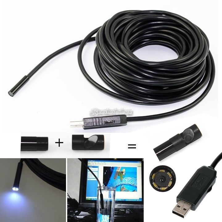 Cam�ra d'inspection Endoscope DVR C�ble de 5 M USB Moniteur 27 Marseille 13 (13)