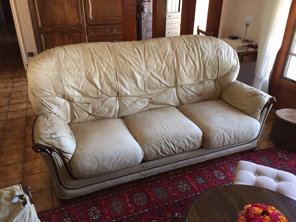 canap? cuir 3 places  bon ?tat 20 Soulac-sur-Mer (33)