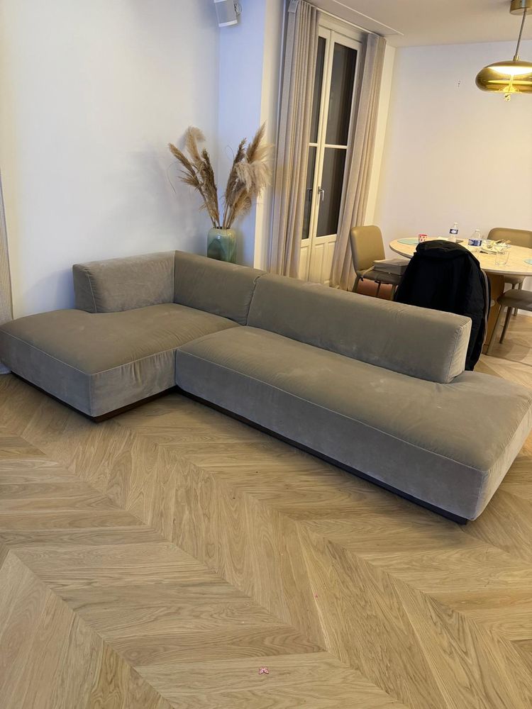 Canape AMPM Jacopo Velours Beige Cendr� 2300 Paris 16 (75)