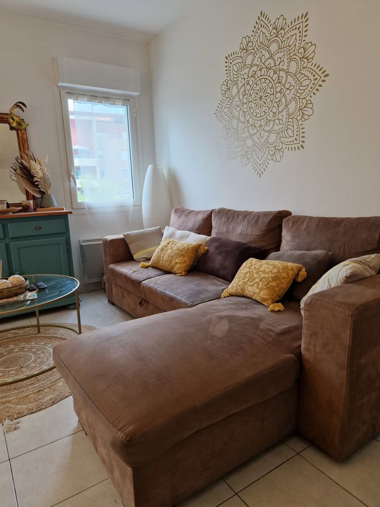 Canap� d'angle 3/4places convertible coffre meridienne 550 Montpellier (34)