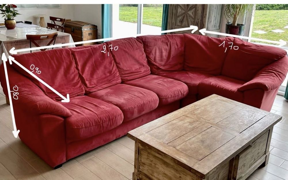 canap� d?angle en alcantara 100 Mougon (79)