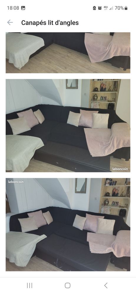 Canap� d'angle avec tiroir lit 120 Bouletern�re (66)