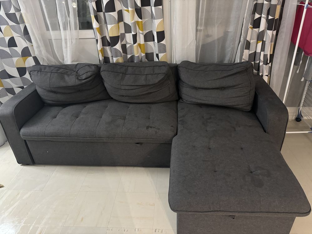 canap� d'angle avec coffre couleurs gris 70 Alfortville (94)