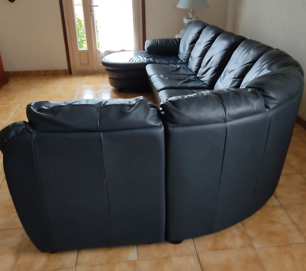 Canap� d'angle bleu marine 550 Lanouaille (24)