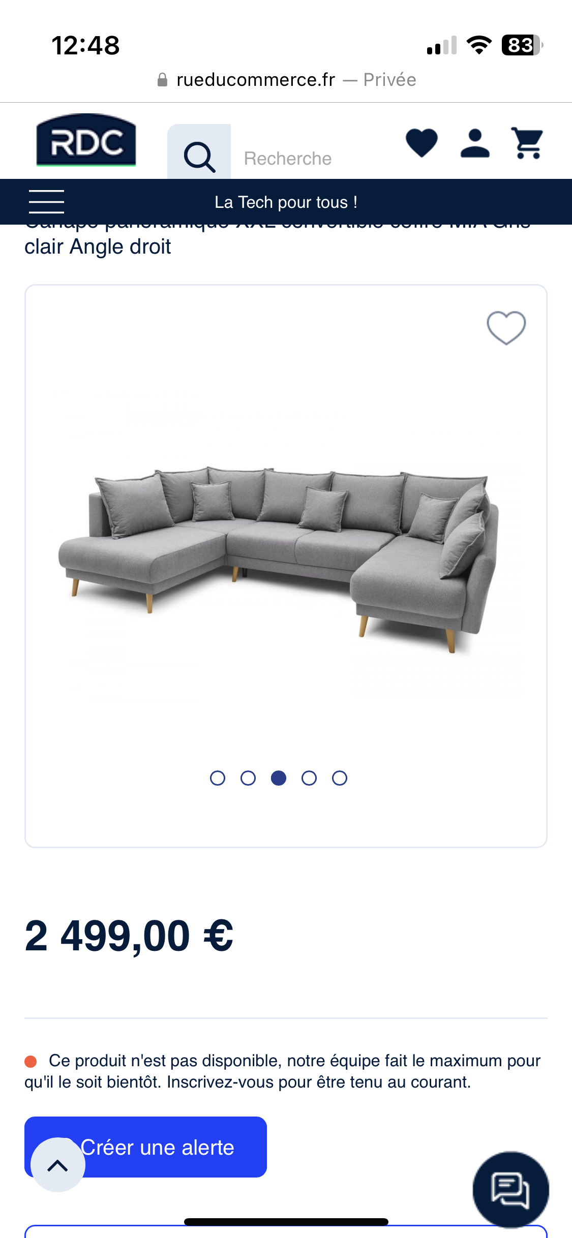 Canap� d'angle bobochic 1500 Saint-M�loir-des-Ondes (35)