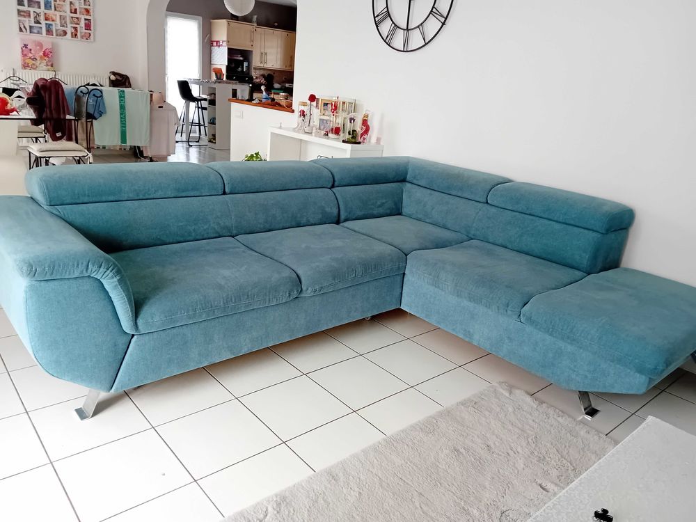 canap� d angle coloris bleu 500 Dole (39)