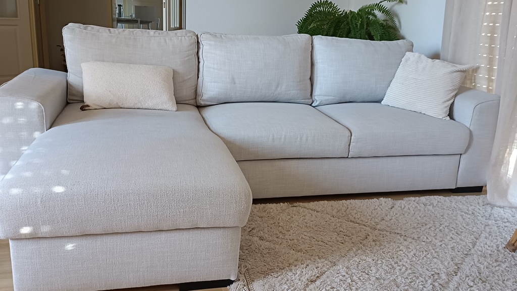 Canap� d'angle confortable en tissu clair 510 Saint-Paul-l�s-Dax (40)