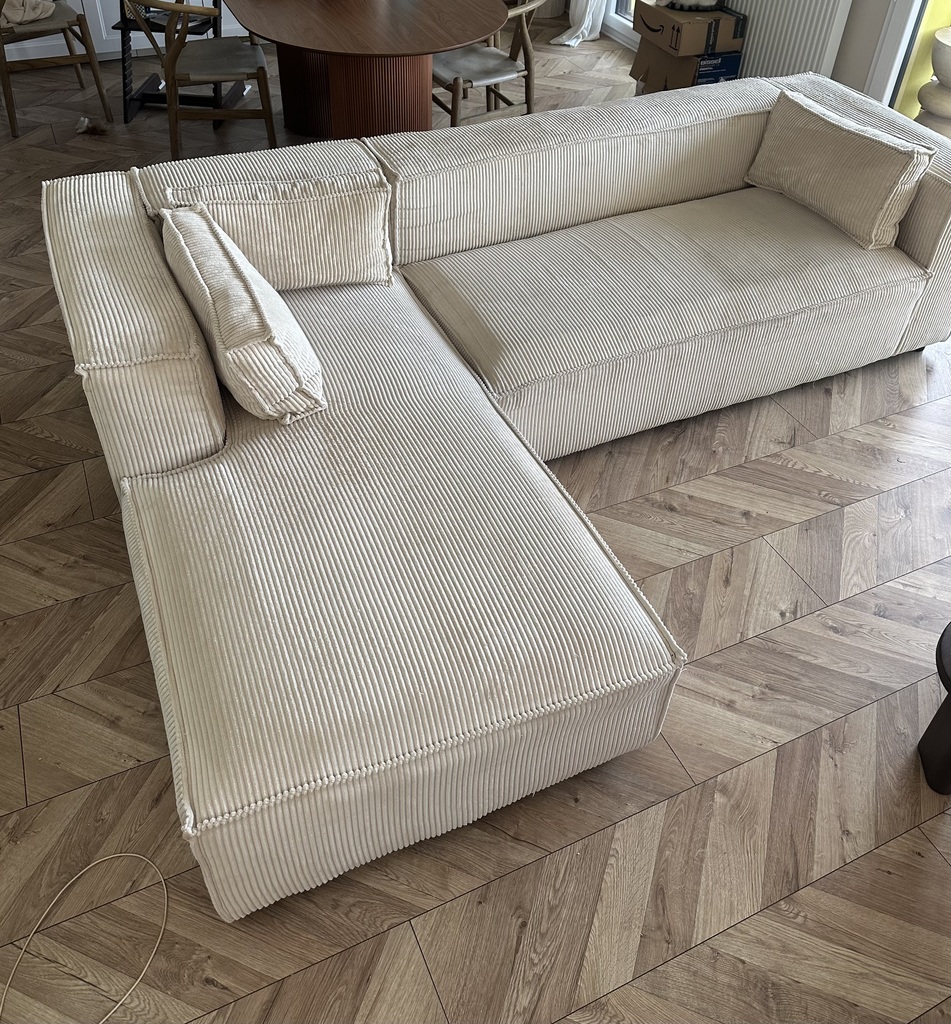 Canap� d'angle confortable velours beige 700 Rennes (35)