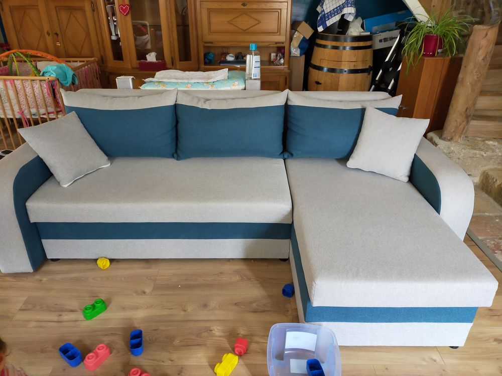 Canap� d'angle convertible en tissu 380 Mansonville (82)
