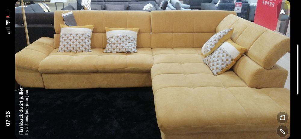 Canap� d'angle convertible jaune moutarde 1000 Bois-d'Arcy (78)