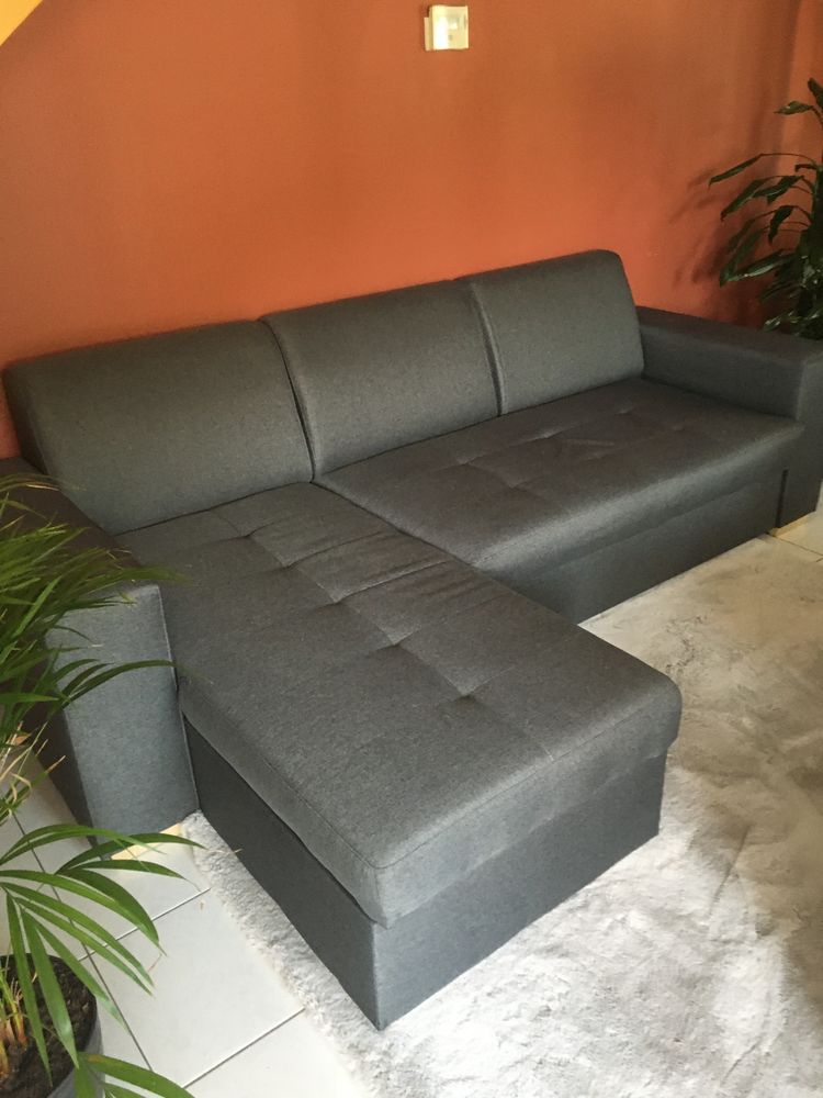 Canap� d'angle convertible r�versible tissu anthracite 420 Montbeno�t (25)