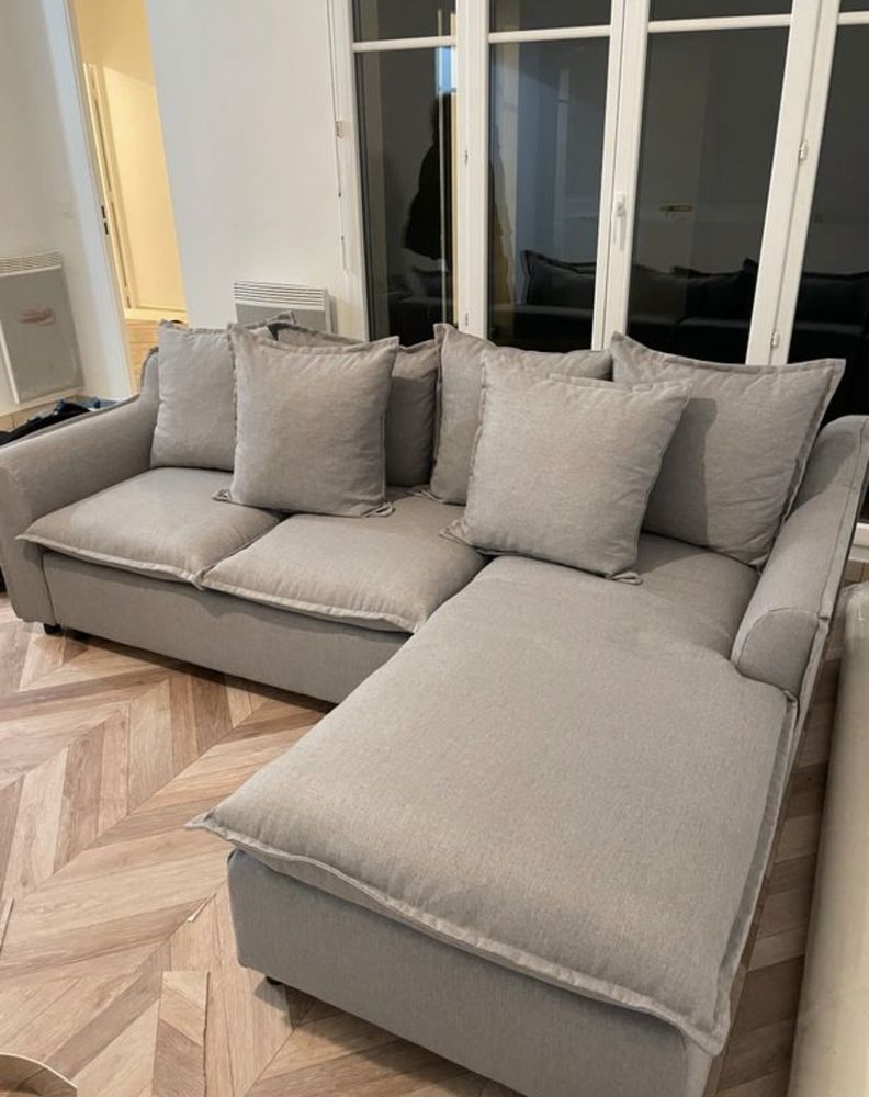Canap� d'angle convertible gris Bobochic - Mona 800 Bussy-Saint-Georges (77)