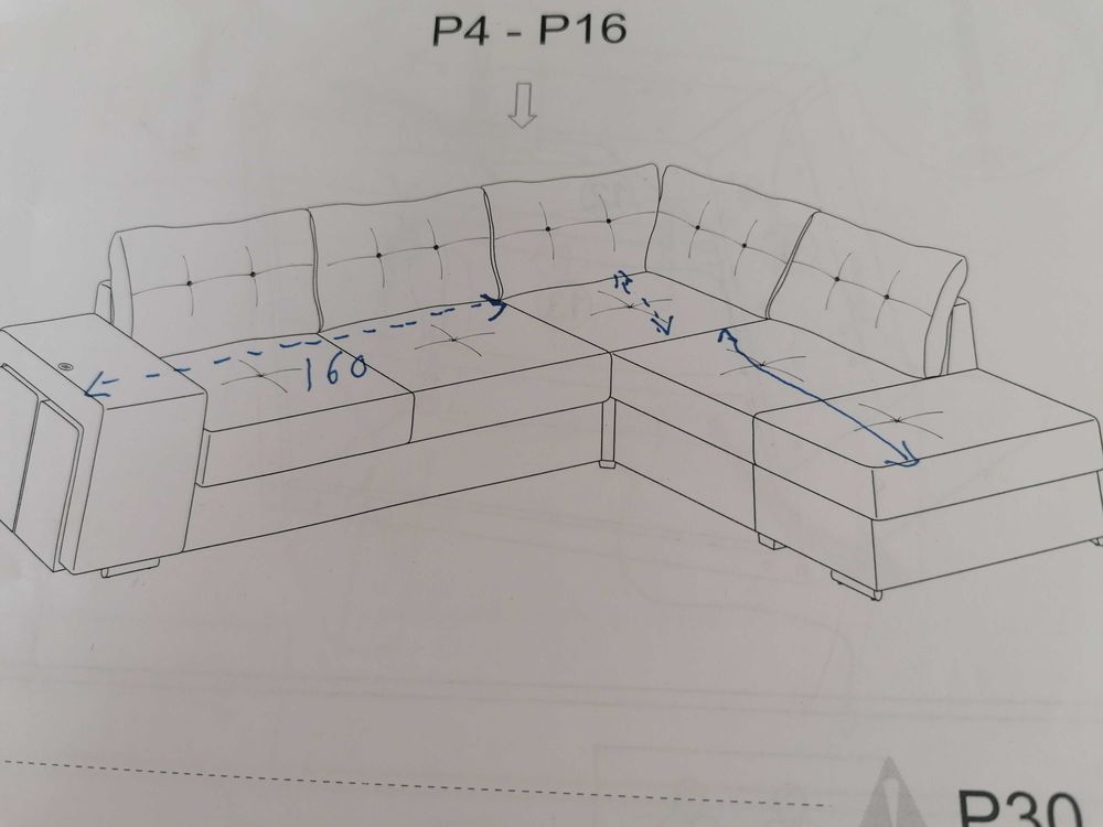 canap� d angle Convertible gris entracythe �tat neuf 450 Limoges (87)