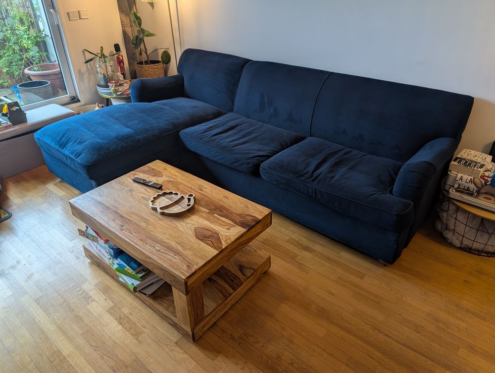 Canap� d'angle convertible Orson MADE bleu velours 150 Paris 15 (75)