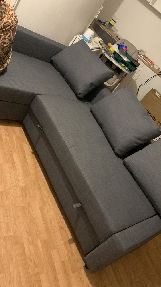 Canap� d'angle convertible + rangement gris ikea 260 Cergy (95)