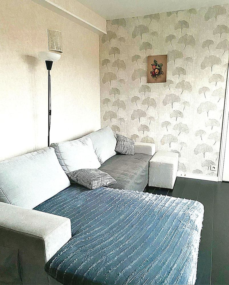 Canap� d'angle convertible avec coffre en tissu gris 350 Livry-Gargan (93)