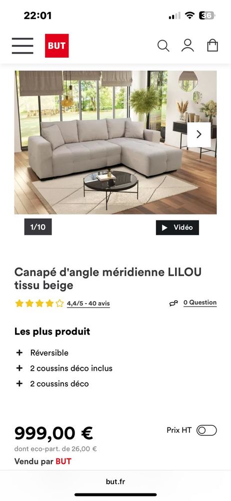 Canap� d'angle convertible 700 Vals-les-Bains (07)