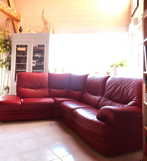 Canapé d'angle  en cuir rouge
500 Guérande (44)