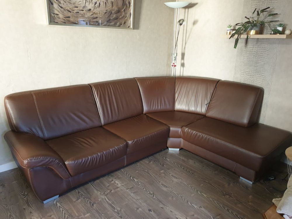 Canap� d'angle en cuir marron 500 Saint-Louis-de-Montferrand (33)