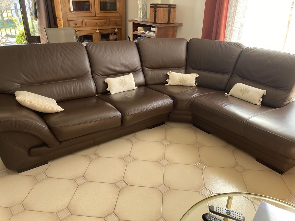 canap� d'angle en cuir marron 300 Poggio-Mezzana (20)