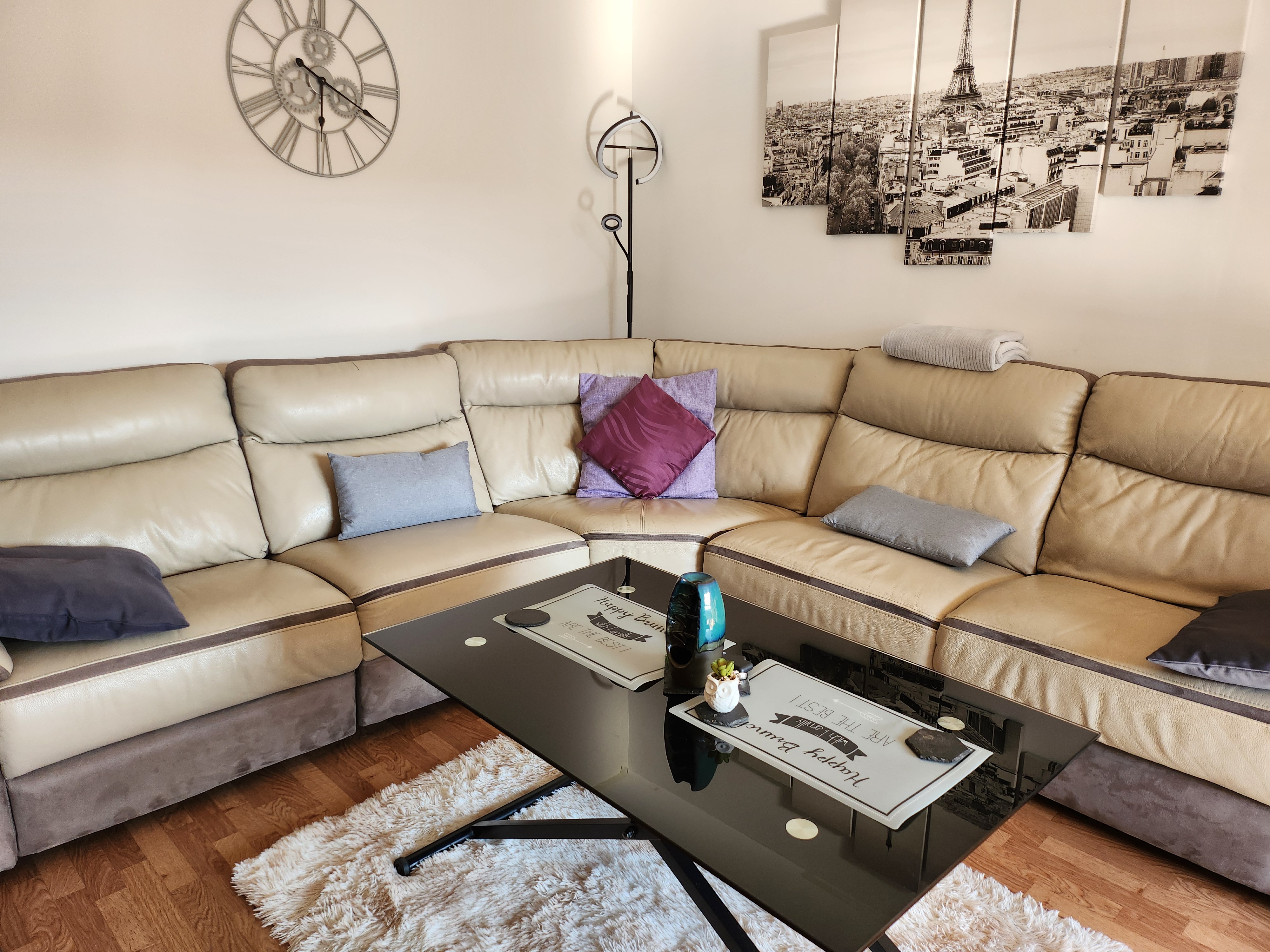 Canap� d'angle en cuir 800 Laxou (54)