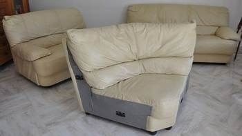 Canap� d'angle en cuir 300 Avon (77)