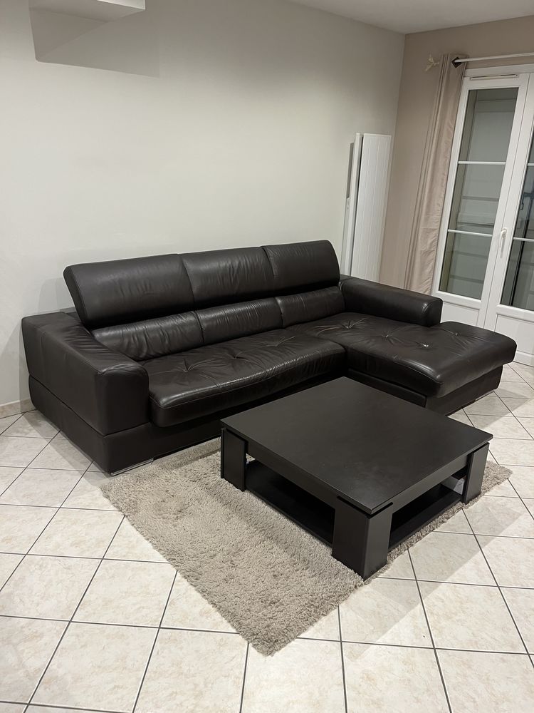 Canap� d'angle cuir marron 250 Saint-Leu-d'Esserent (60)