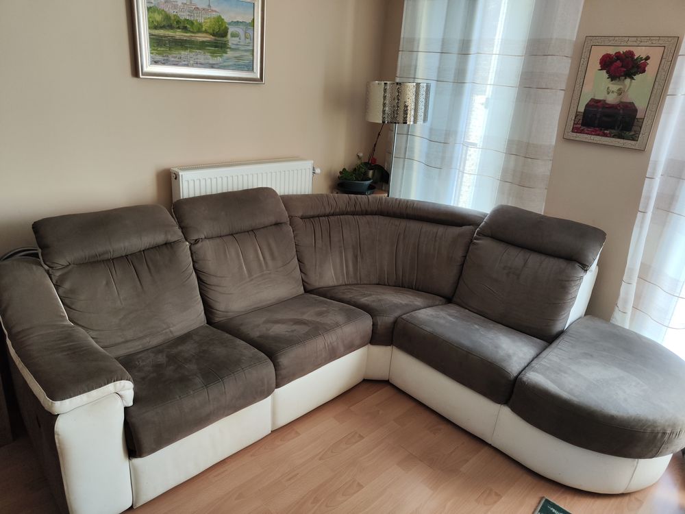 Canap� d'angle cuir vachette fleur 350 Nozay (91)