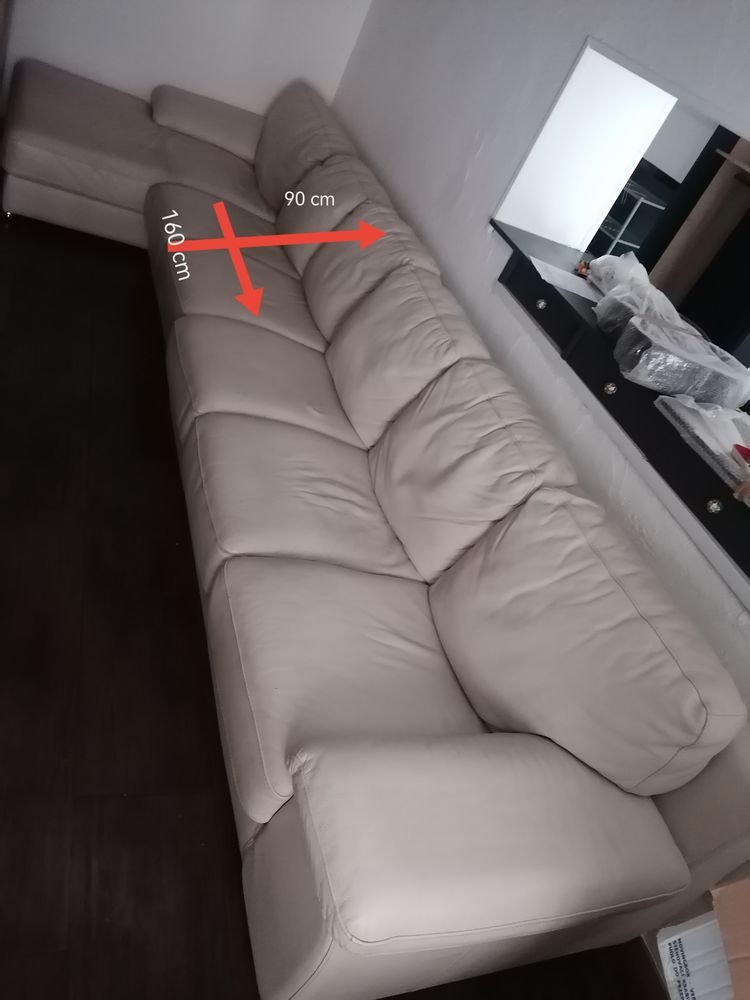 canap� d'angle cuire blanc 300 Gondreville (54)