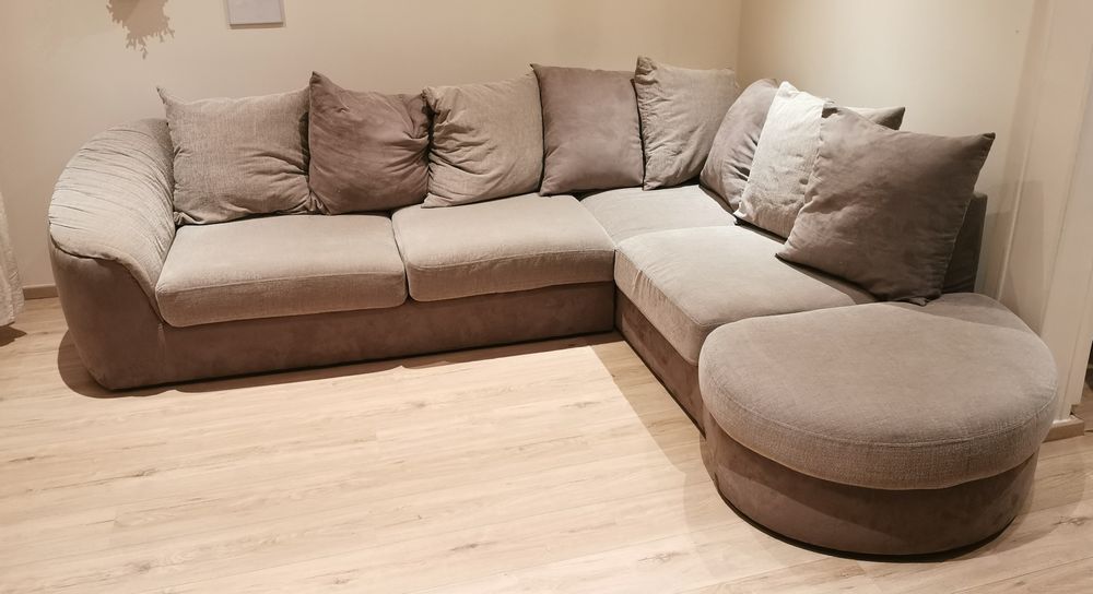 Canap� d'angle droit fixe bor�al bicolore, 5 places 220 Arnouville-l�s-Gonesse (95)