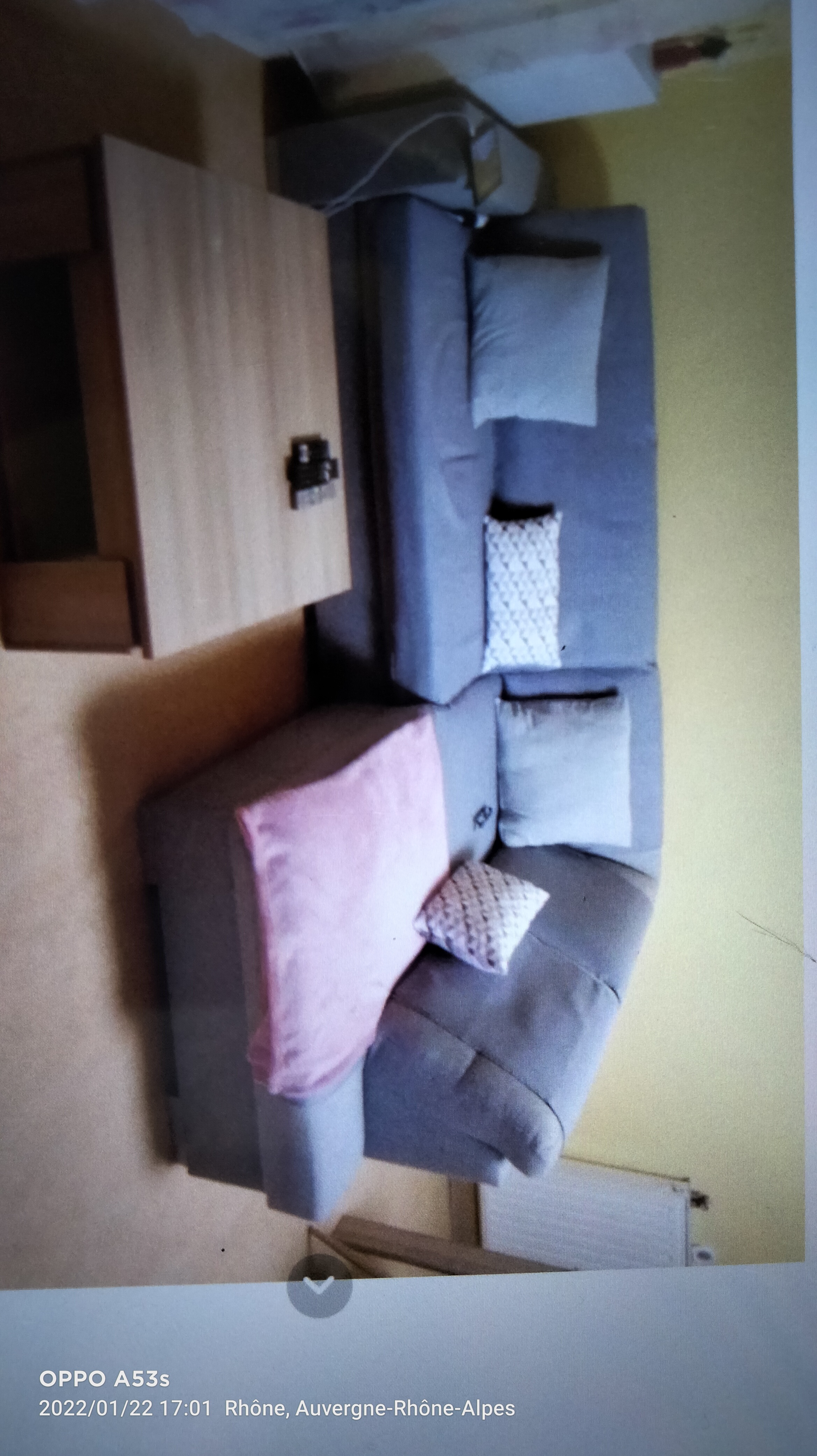 Canap� d'angle gris 650 Mions (69)