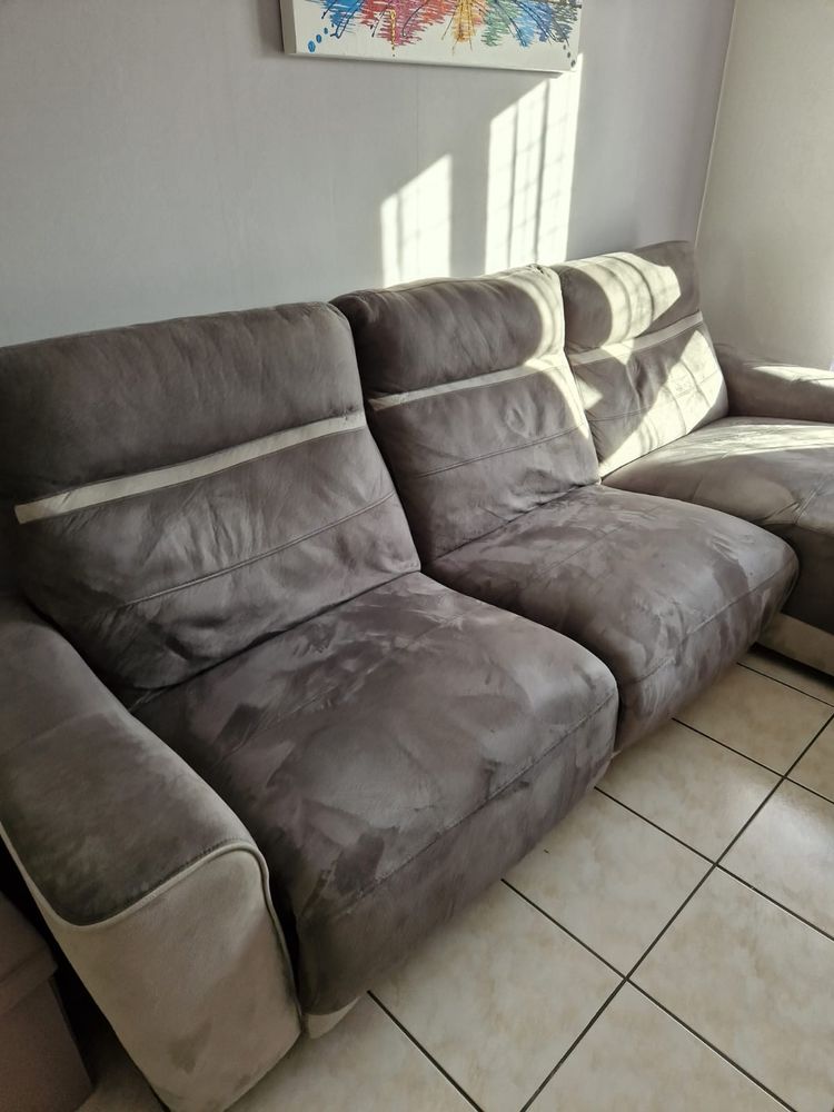 Canap� d'angle gris electrique avec Relax et M�ridienne 650 Metz (57)