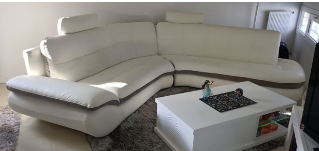 Canap� d'angle - Malaga - Blanc et Gris - 599� 599 Pantin (93)