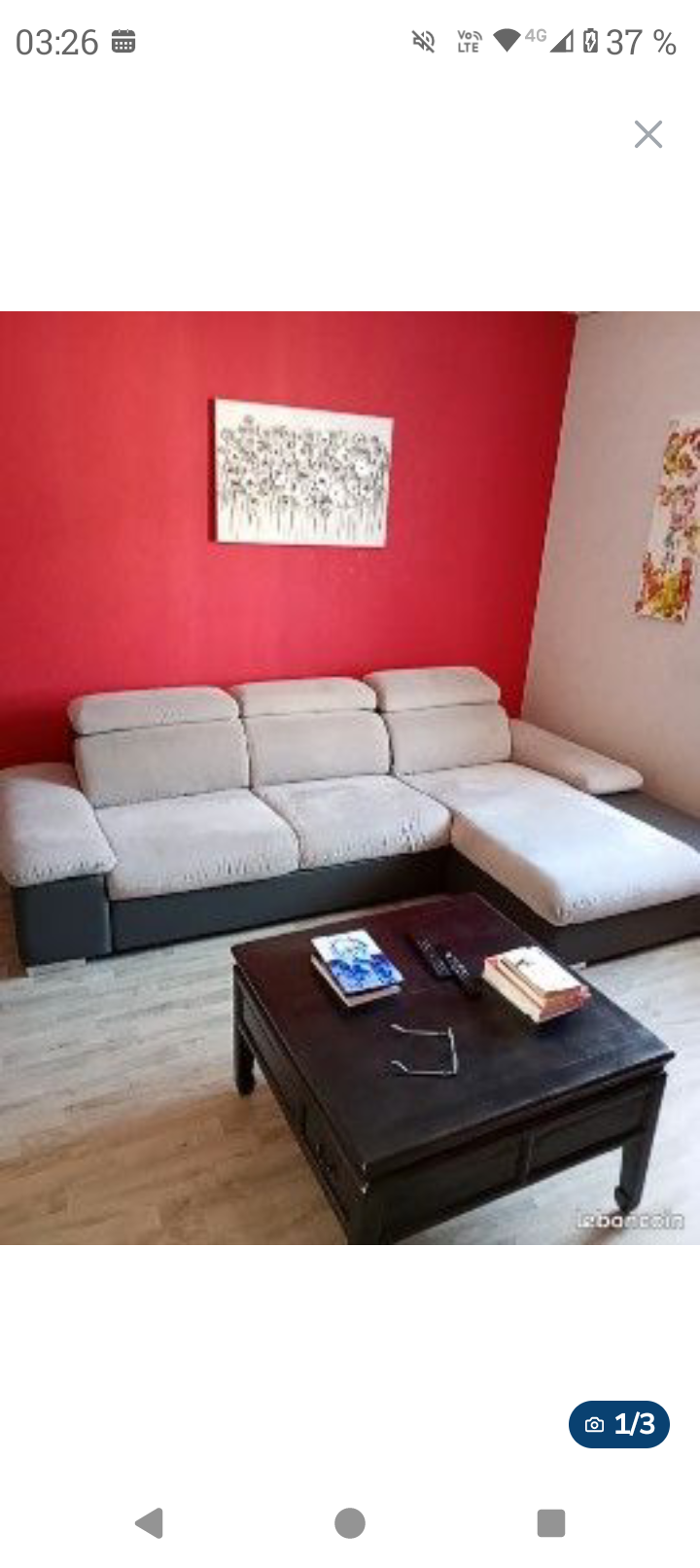 Canap� d'angle modulaire beige 650 Saint-�tienne (42)