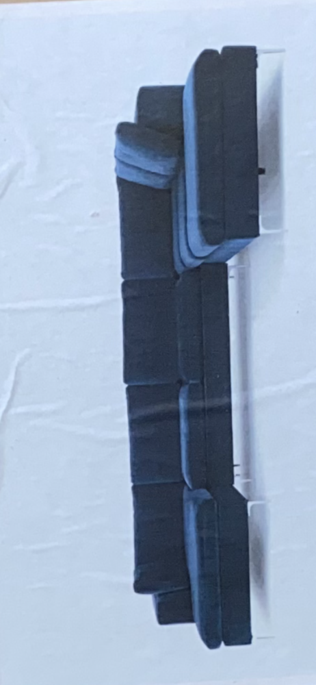 Canap� d angle neuf velours bleu saphir 2000 Verlin (89)