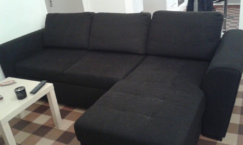 Canap� d'angle noir convertible 300 Carcassonne (11)