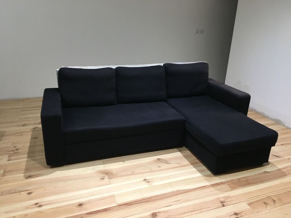 Canap� d'angle noir Bon �tat 250 Vienne (38)