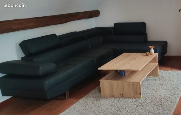 Canap� d'angle, Noir 5places 350 Drancy (93)