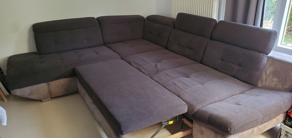 Canap� d'angle noir convertible 500 Lure (70)