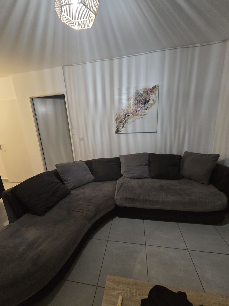Canap� d'angle Noir et gris 150 Montpellier (34)