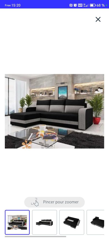 canap�+d'angle+4+places+�  +vendre 200 Montargis (45)