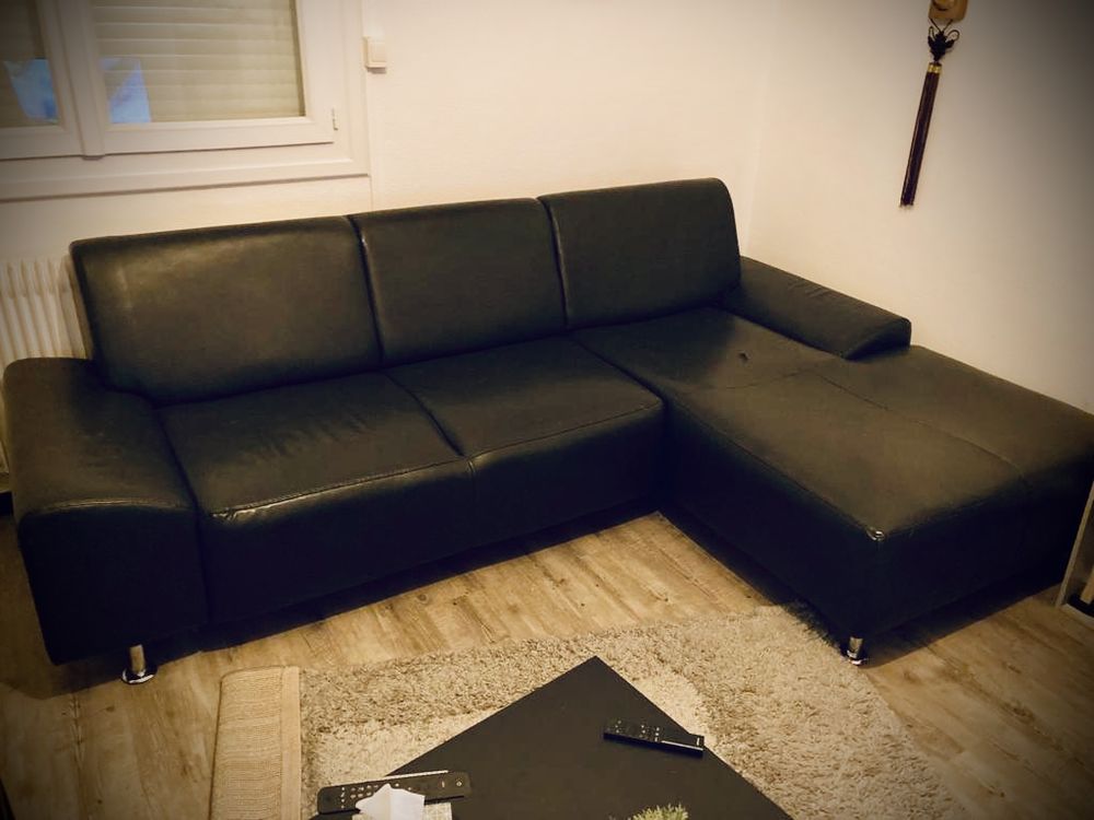 Canap� d'angle simili cuir noir 250 Argel�s-sur-Mer (66)