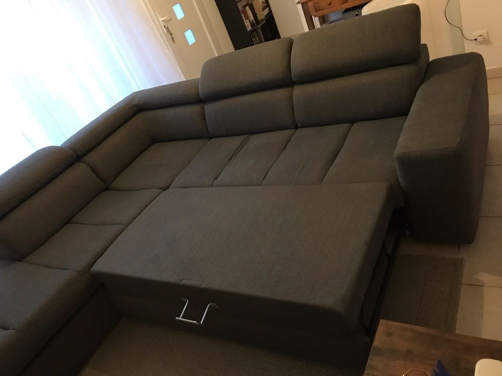 CANAPE D'ANGLE TISSU GRIS CLAIR TRES BON ETAT 650 Les Pennes-Mirabeau (13)