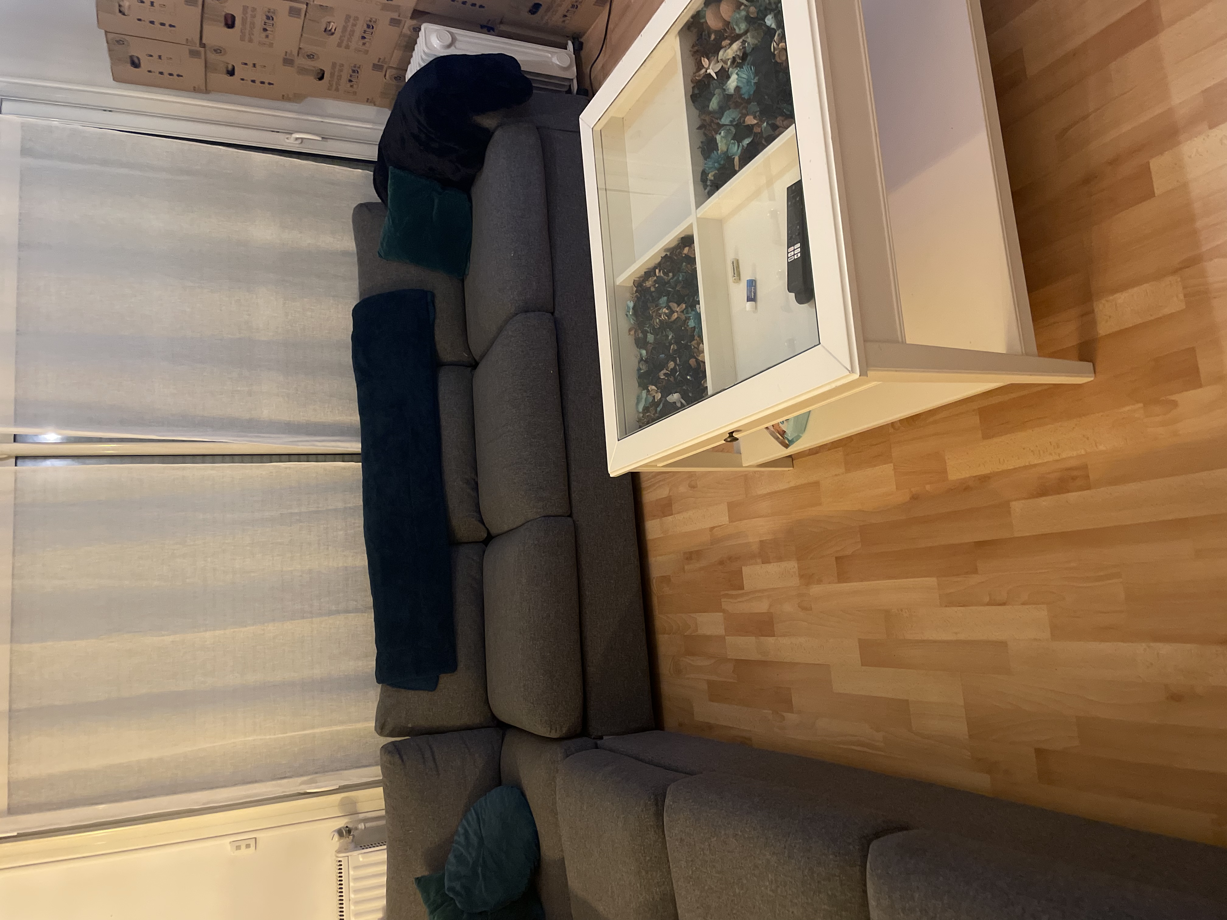 Canap� d'angle tissu gris 7 places 400 Savigny-sur-Orge (91)