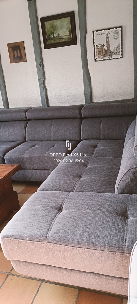 Canap� d'angle tissu gris 500 Le Havre (76)