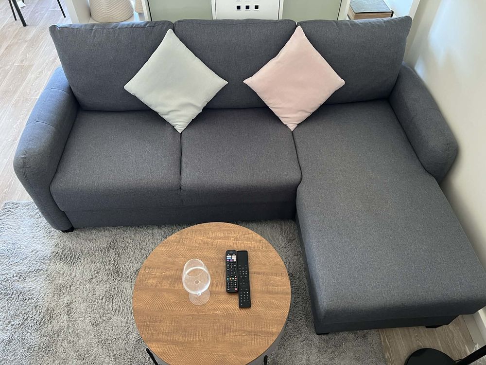 Canap� d'angle - Tissu anthracite - L 202 x P 144 x H 86 cm 210 Saint-Michel-sur-Orge (91)