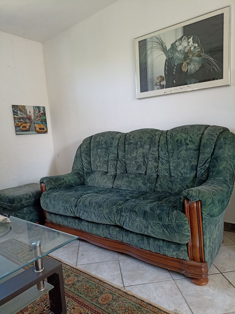 canap� avec fauteuil et pouf 100 Barr (67)