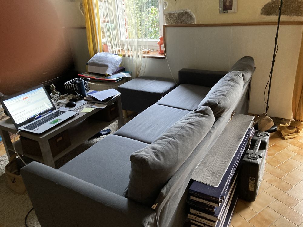 Canap� avec repose pied 165 Loc-Br�valaire (29)